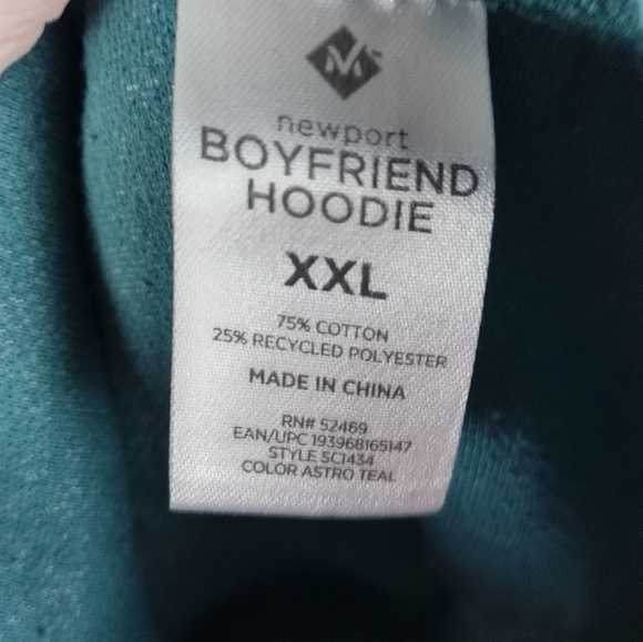 Member's Mark Hoodie Sweatshirt Green Luxe Knit Pullover 2xl Newport Boyfriend - Picture 9 of 13